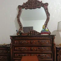 سرویس چوب کامل مبل۹نفره و تخت|مبلمان خانگی و میز عسلی|همدان, |دیوار