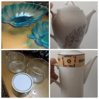 ظروف بلور و چینی ،قفس تزئینی، جعبه تی بگ، شمعدان