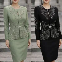 کت سارافان مجلسی کار شده سایز بزرگ