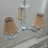 لوستر کریستالی سه شعله|لوستر و چراغ آویز|قم, زنبیل آباد|دیوار