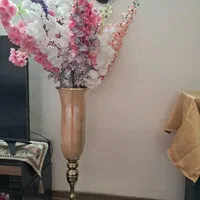 ست دوتایی کل و گلدان دایه بلند طلایی نو و لوکس|گل مصنوعی|تهران, شمیران‌نو|دیوار