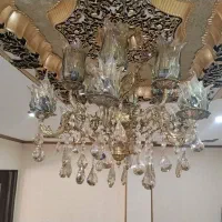 لوستر برنجی 6 شاخه 12 شعله