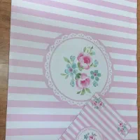 قالیچه و پادری پینترستی صورتی سفید نو و پا نخورده|فرش|بندر انزلی, لیچارگی حسن رود|دیوار