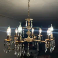 لوستر آبکاری طلا با کریستال ترک