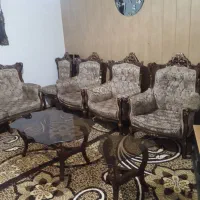 مبلمان 9نفره چوب گردو سالم