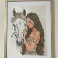 تابلو نقاشی مداد رنگی