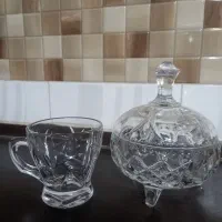 فنجون چایخوری خورشیدی همراه قندان