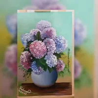 تابلو نقاشی کار شده با رنگ روغن