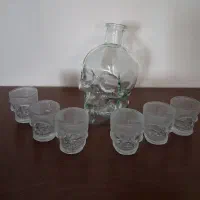 بطری شیشه ای طرح اسکلت