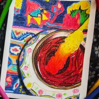 سفارش چهره تکنیک سیاه قلم و مدادرنگی|تابلو، نقاشی، عکس|ری, شهرک نظامی|دیوار