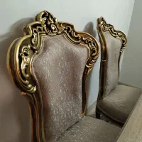 مبلمان استیل ومیزناهارخوری باچوب راش ورق طلا|مبلمان خانگی و میز عسلی|اسلام‌شهر, شهرک واوان|دیوار