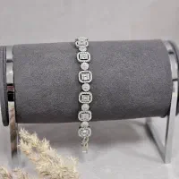 دستبند نقره قالب طلا با آبکاری طلا سفید۳۳-۲۹-۴۶-۴۱|بدلیجات|تبریز, |دیوار