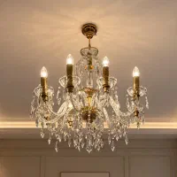 لوستر کریستال گندمی