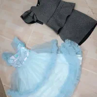 دو دست لباس مجلسی بچگانه یکبار کلا استفاده شده