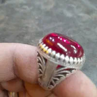 انگشتر یاقوت نقره