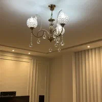 لوستر سه شعله طلایی