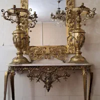 اینه شمعدان برنز برنجی