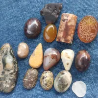 نگین عقیق.مهره ای تسبح قدیمی.کوارتز.یاقوت خام