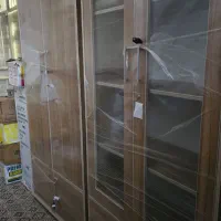 کتابخانه ویترینی و بایگانی + میز کامپیوتر + صندلی