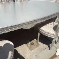 مبل سلطنتی ۷ نفره باست غذا خوری ۸نفره مناسب جهیزیه|مبلمان خانگی و میز عسلی|اردبیل, |دیوار