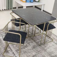 غذاخوری نهارخوری چهار نفره  مدل پشتی دار مستطیل