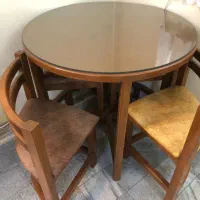 میز ناهارخوری چوبی کم جا
