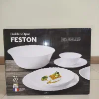 سرویس آرکوپال۲۶پارچه۶نفره گلدن اوپال لب طلایی جدید