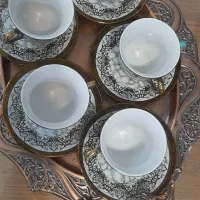 سرویس چای خوری طلایی بسیار زیبا