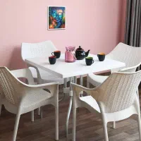 میز و صندلی غذاخوری پلاستیکی مدل مزدک