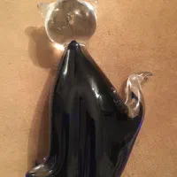 گربه کریستال اتریش اصل امضا دار کار دست