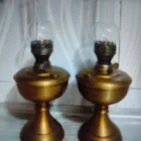 دو چراغ لمپای برنجی