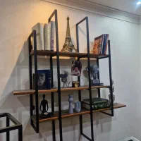 شلف چوبی فلزی