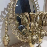 آیینه و شمعدان برنزی