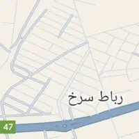 زمین مسکونی نیمه کاره  دیوار کشی شده..