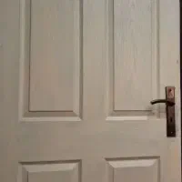 درب چوبی یه لنگه و نیم همراه چارچوب