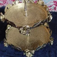 یک جفت جا شیرینی طلایی|ظروف سرو و پذیرایی|زاهدان, |دیوار