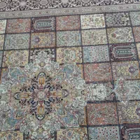 فرش ۷۵۰ شانه ۲۵۰۰ تراکم زمینه سرمه ای