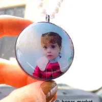 آویز آینه دوطرفه با عکس عزیزانتون