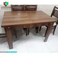 میز غذاخوری ام دی آف قهوه ای روشن