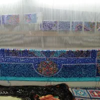 قالیچه ابریشم نیمه کاره|فرش|قم, علی آباد سعدگان|دیوار