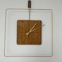 ساعت چوب راش