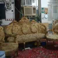 مبل چوبی شش نفره|مبلمان خانگی و میز عسلی|شوشتر, |دیوار