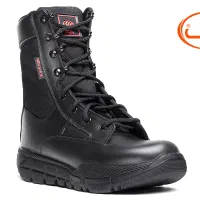 پوتین نظامی گارد زیپ دار جیر و چرم تبریز|کیف، کفش، کمربند|آران و بیدگل, |دیوار