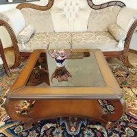 مبلمان راحتی استیل با میز نهار خوری گرد ۸ نفره|مبلمان خانگی و میز عسلی|مشهد, فلسطین|دیوار