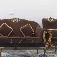 راحتی هفت نفره بامیز وعسلی سه تایی