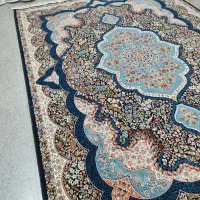 2تخته فرش 9متری سورمه ای نقشه شاه پری|فرش|قم, نیروگاه|دیوار