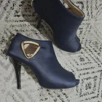 کفش مجلسی پاشنه ده سانتی سرمه ای سایز ۳۹