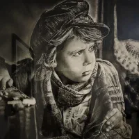 سیاهقلم ، طراحی چهره و منظره
