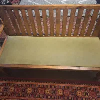 ست مبل چوبی روستیک ۸ نفره (۳+۲+نیمکت) دست‌سا