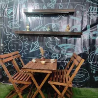 میز و صندلی چوبی|میز و صندلی غذاخوری|میانه, |دیوار